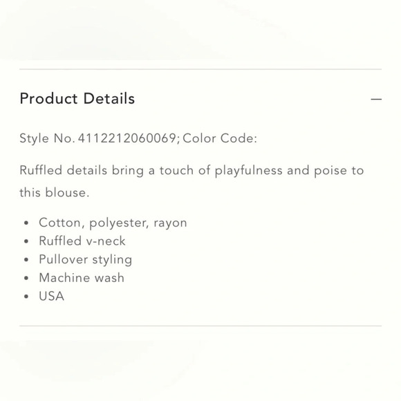 DOLAN by ANTHROPOLOGIE Savannah Ruffled Blouse in Neutral Motif - Picture 10 of 10